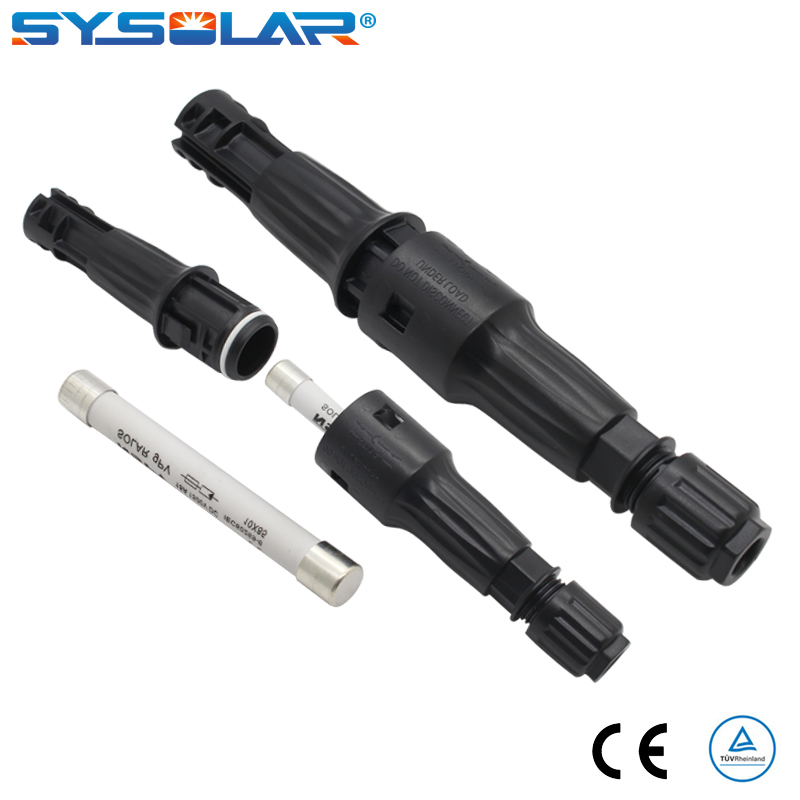 EBILUN Male Solar Panel Cable Connector In-line Fuse Holder Waterproof Photovoltaic Connector PV Connector 1000 V 