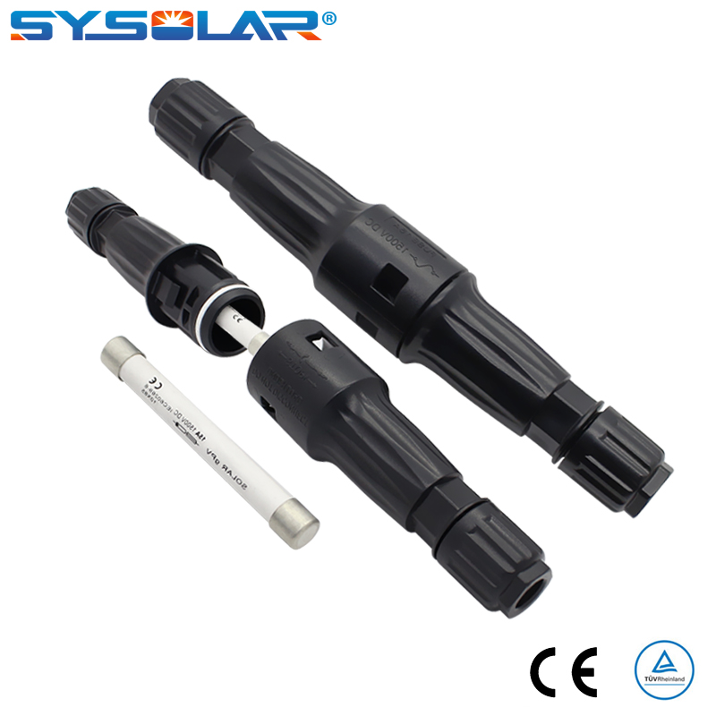 IP67 Male and Female Waterproof in-line Fuse Connector Ancable 30A MC4 Solar Fuse Holder Black for Photovoltaic System to Connect Solar Panel and Inverter,with 1 Fuse 